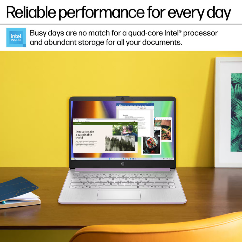 HP Laptop Computer 14", Intel N150, 8GB RAM + 628GB Storage, Windows 11 Pro gallery