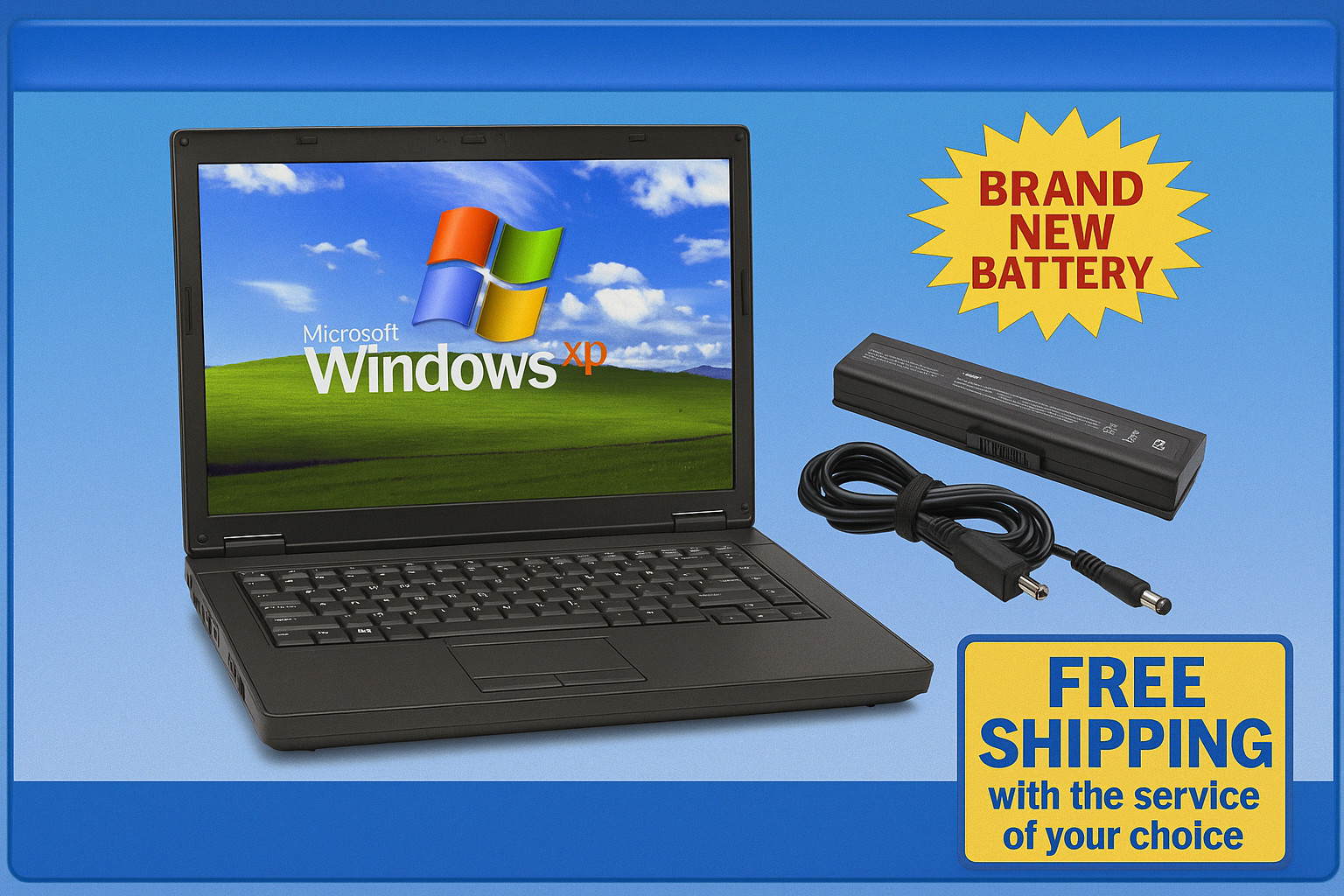 🕹️ Custom Windows XP Retro Gaming Laptop With Charger & Battery Free Ship gallery
