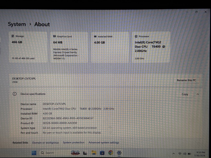Lenovo G550-2958 Laptop Intel C2D T6400 2GHz 4gb RAM 500gb SSHD Windows 11 gallery