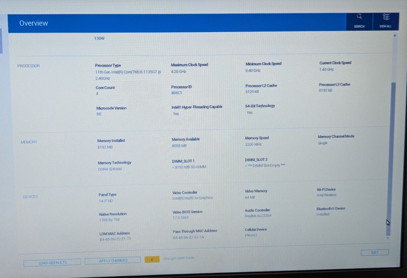 Incomplete Dell Latitude 3420 14" Laptop Intel Core i5-1135G7 2.40GHz 8GB RAM gallery