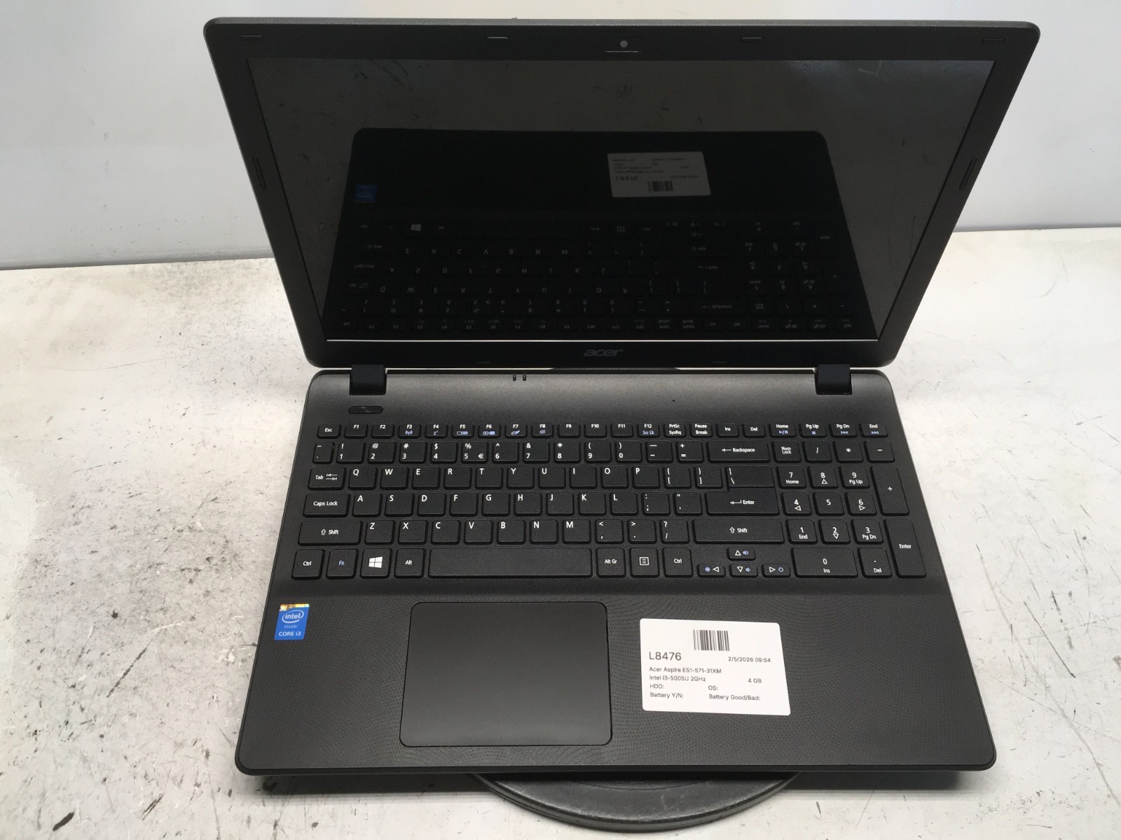 Acer Aspire ES1-571-31XM Intel i3-5005U 2GHz 4 GB NO HDD gallery