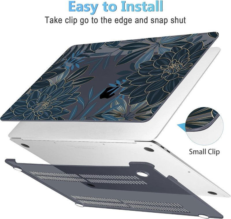 Case for MacBook Air 13 inch M1 A2337 A2179 A1932, Hard Cover with Touch ID gallery
