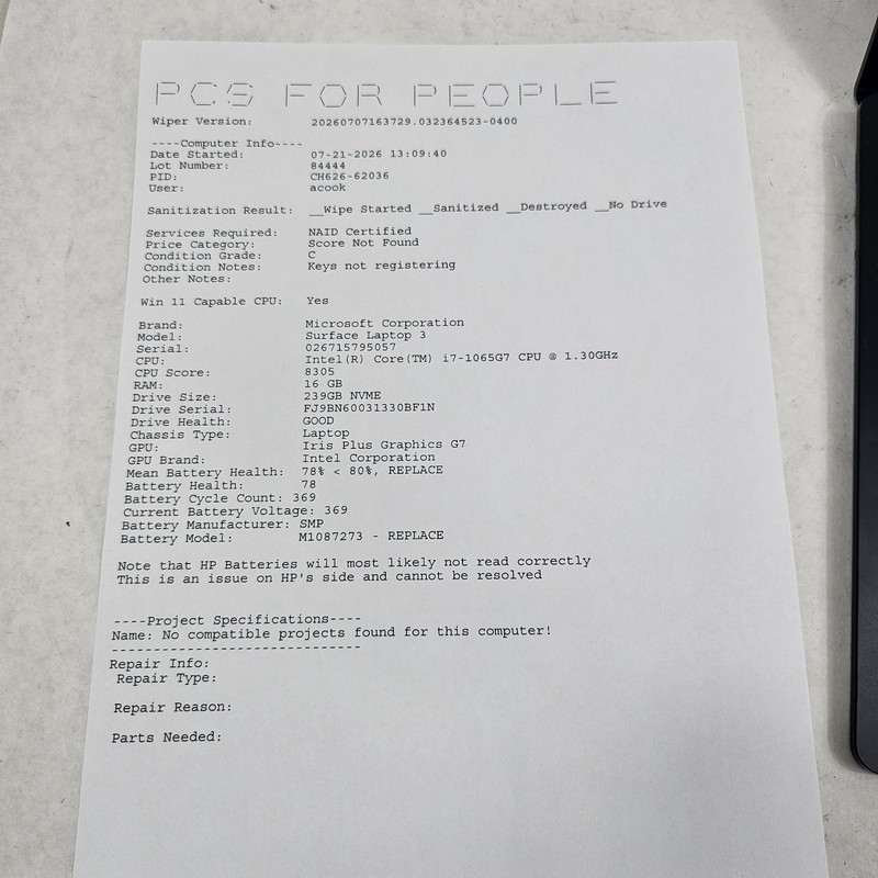 Surface Laptop 3 1868 Intel Core i7-1065G7 16GB RAM 256GB SSD *READ* gallery