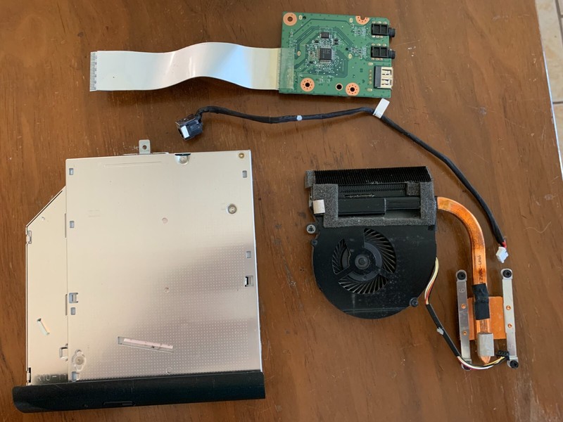LENOVO IDEAPAD Z585 DVD-R/W, Power jack pigtail, fan/heatsink, USB/audio jack bd gallery