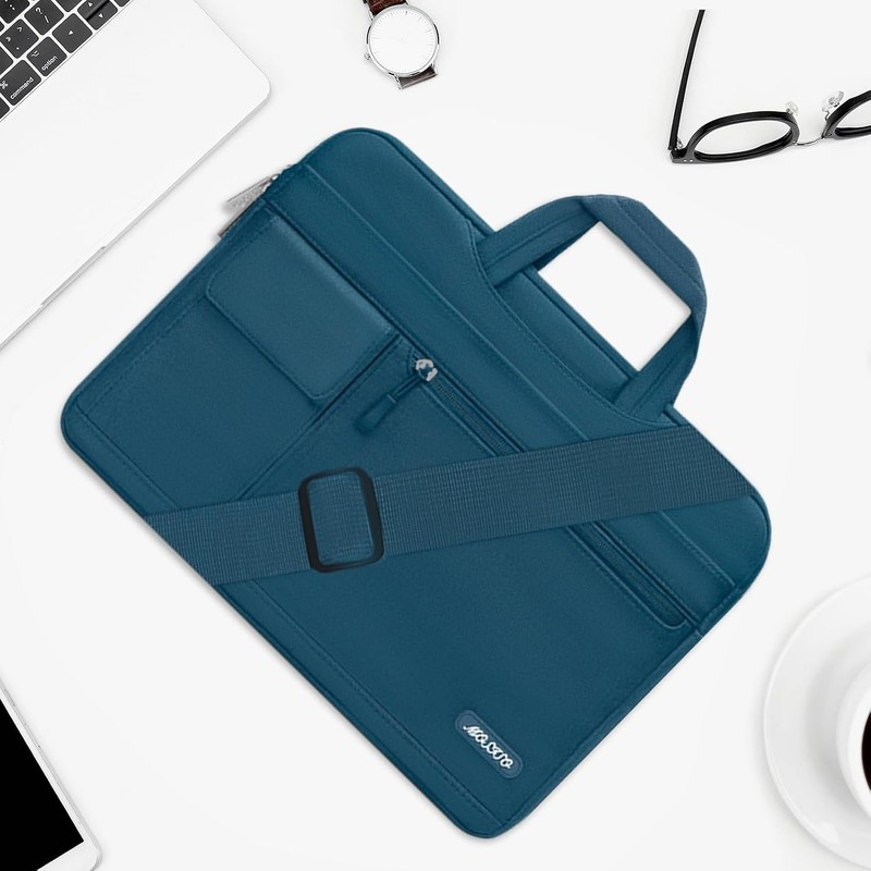 Laptop Shoulder Bag Polyester Flapover Briefcase Sleeve Case for MacBook Air/Pro gallery