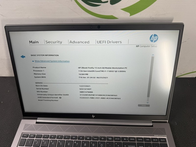 HP ZBook Firefly 15 G8 15.6" Core i7-1185G7 3.0GHz 16GB DDR4 256GB SSD ~ READ gallery