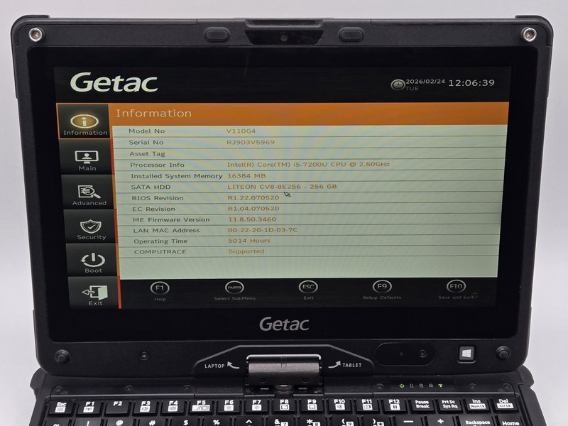 Getac V110G4 2-in-1 11" HD Touch I5-7200U 256GB SSD 16GB W10 Pro Backlit *READ* gallery