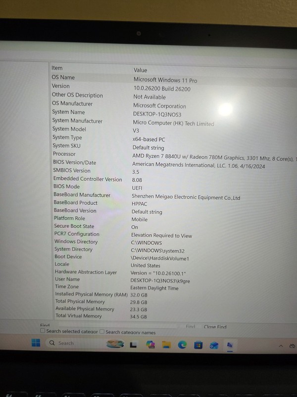 Minisforum V3 Tablet 32GB Ram 1Tb AMD 8840U gallery