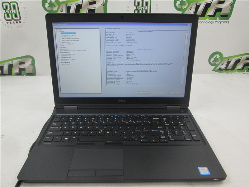 Dell Latitude 5580 Laptop i5-6300U 2.4GHz 8GB 500GB FHD No OS Grade C gallery
