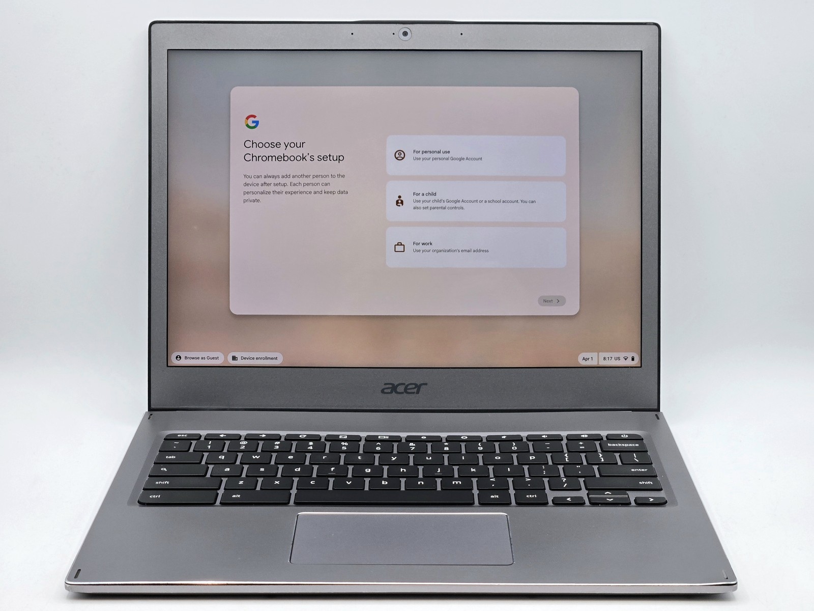ACER Chromebook CB713-1W 13" FHD I3-8130U 32GB SSD 8GB W10 Backlit gallery