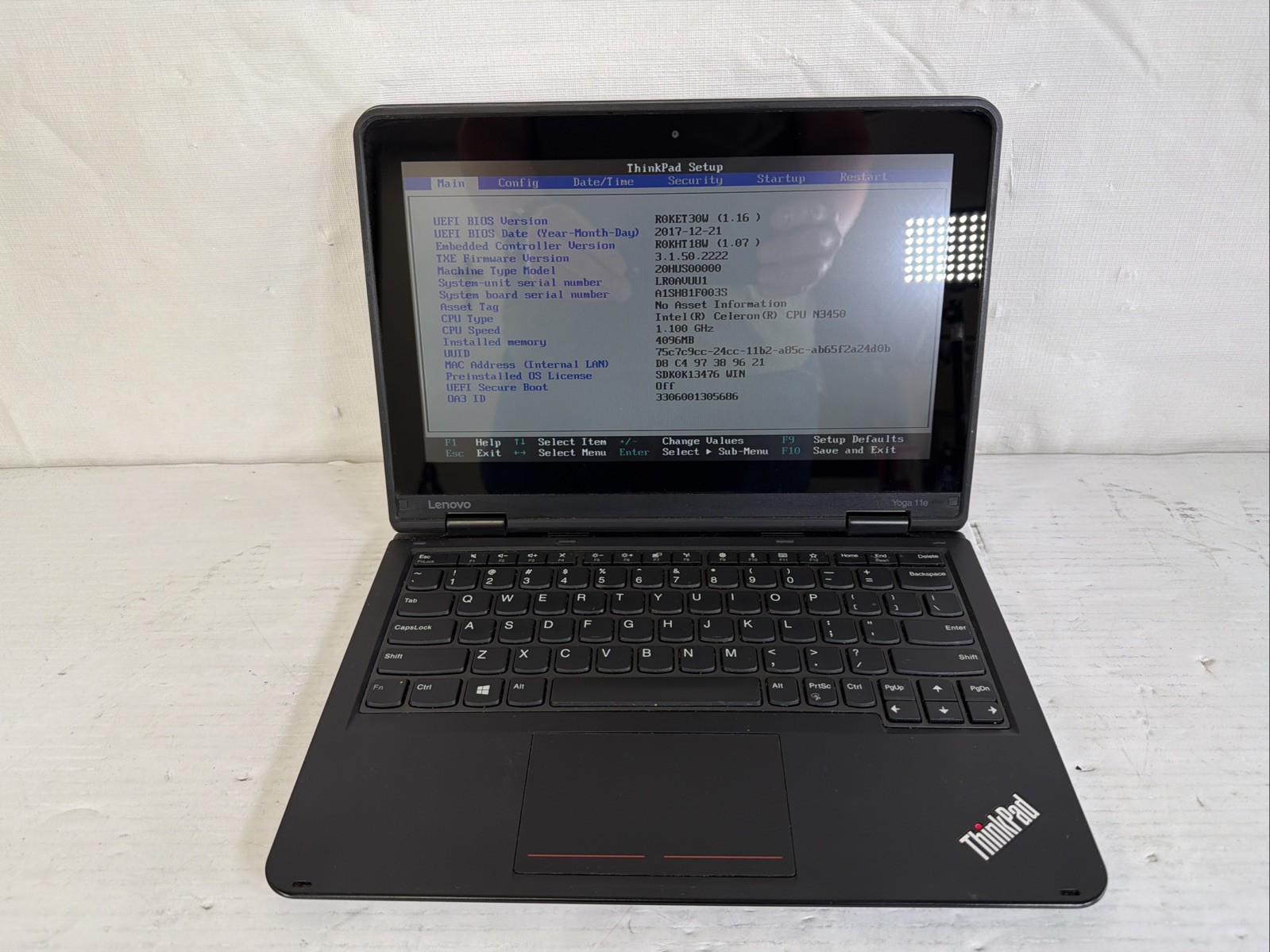 Lenovo ThinkPad Yoga 11E TOUCH Celeron N3450 1.10GHz 4GB NO HDD/OS - FRAME SPLIT gallery
