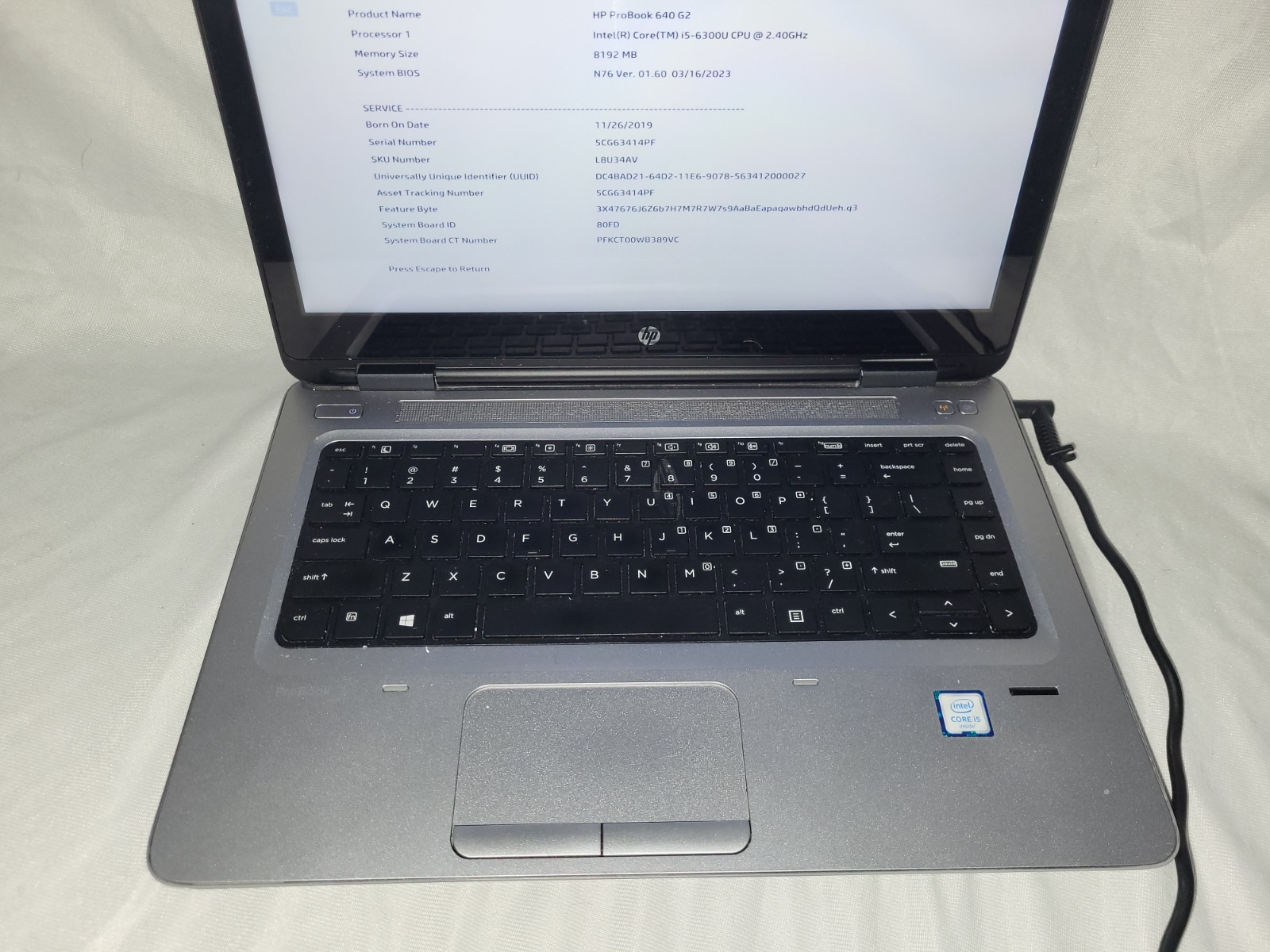 HP ProBook 640 G2 14" Touch Screen Laptop Intel Core i5 8GB RAM No Hard Drive gallery