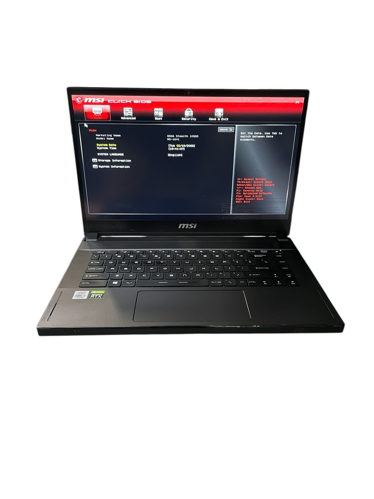 MSI GS66 Stealth 10SGS 15" - i7 2.3GHz - 32GB RAM - 1.5TB SSD - Grade D gallery