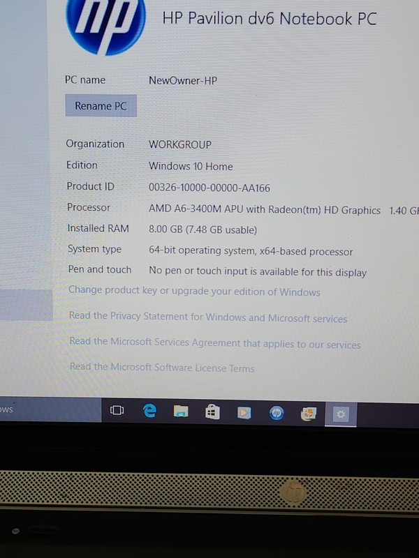 HP Pavilion DV6-1149wm LW264UA#ABA- Windows 10 Home gallery