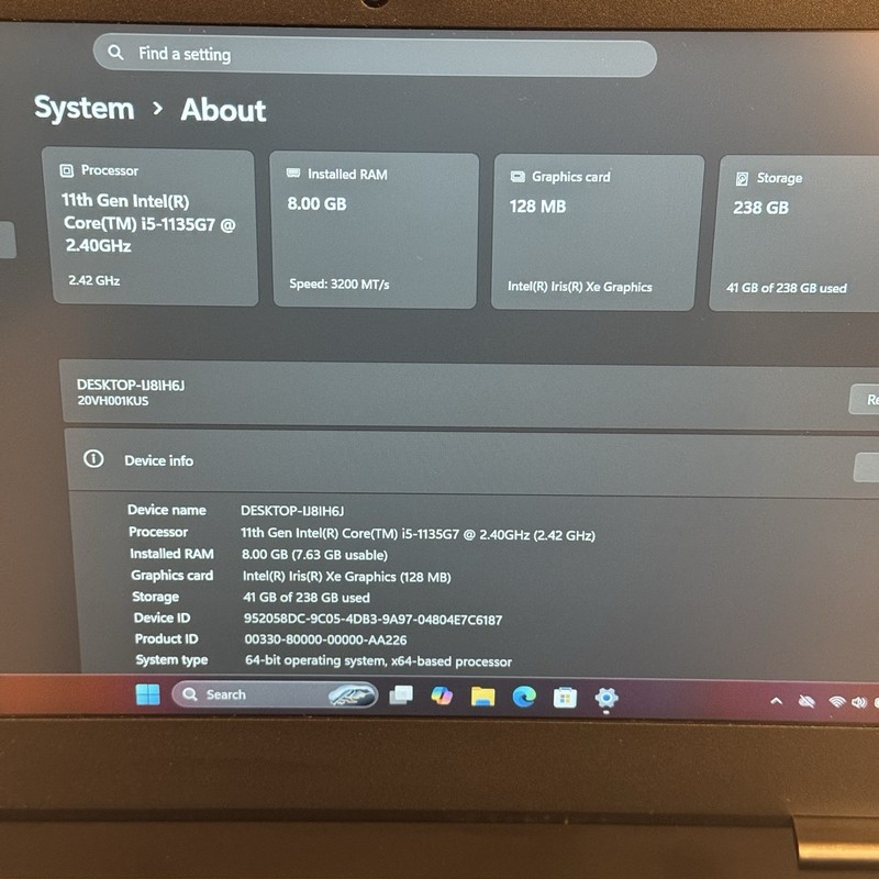 [A-] Lenovo ThinkPad L13 Gen 2 Laptop i5-1135G7 8GB RAM 256GB SSD Win 11 Pro gallery