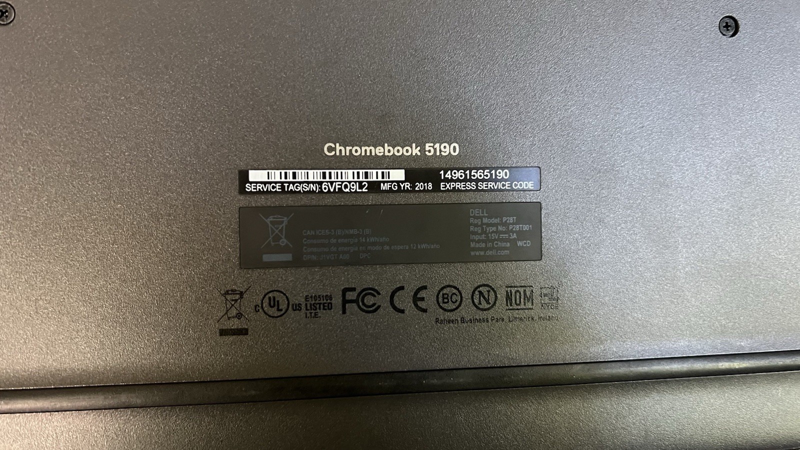 Dell Chromebook 5190 (2018) – Untested, No Charger – Powers On – Read gallery