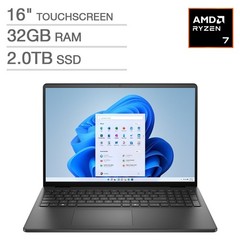 Dell Carbon Black 16″ FHD+ Touch Laptop – Ryzen 7 250, 32GB, 2TB, W11H
