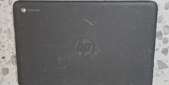 HP Chromebook- 11A G6 EE Black- TESTED- works plugged in / No Power Chord