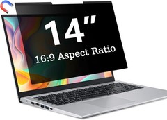 Magnetic Laptop Privacy Screen 14 Inch 16:9, Removable Privacy Filter Compatible
