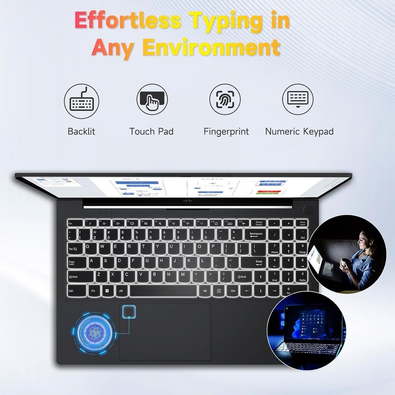 NIMO 15.6 IPS FHD-Laptop, 16GB RAM 1TB SSD Intel Pentium Quad Core N100 Computer gallery
