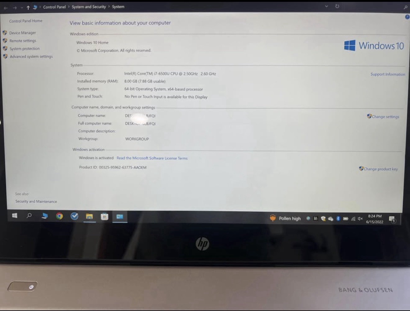 HP 13-d040wm ENVY Laptop, 13.3"QHD+ IPS Display (3200 x 1800)Intel Core i7-6500U gallery