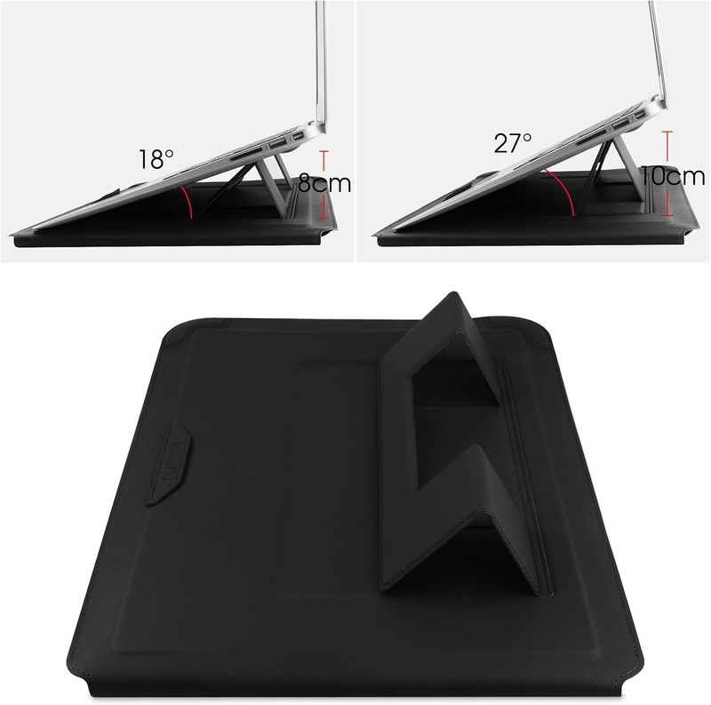 Leather Laptop Sleeve Case for 15 16 Inch MacBook Pro 16 2021 & 2019, Black gallery