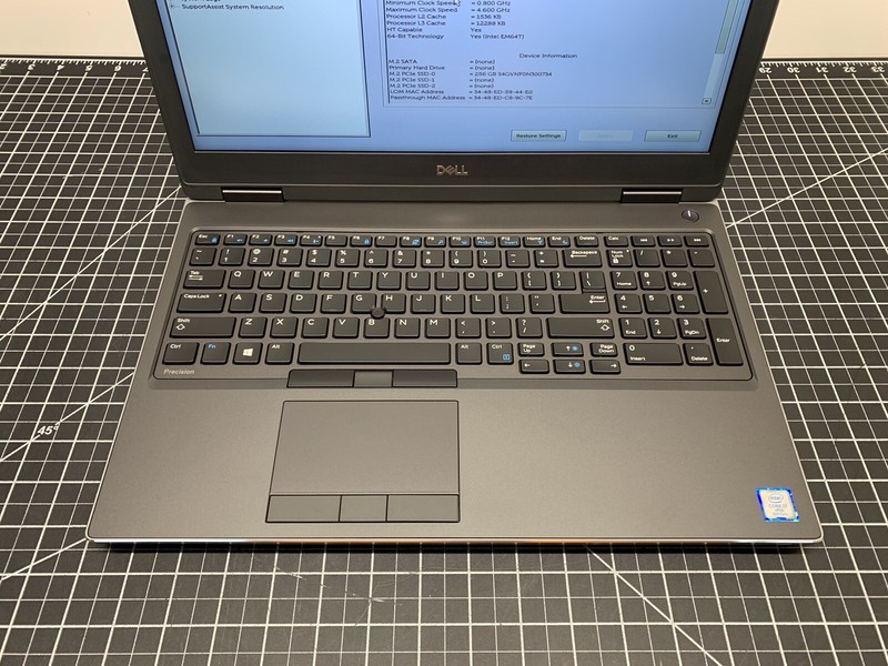 DELL PRECISION 7540 CORE i7-9850H | 24GB RAM, AMD RADEON PRO WX 3200 | #T856 gallery