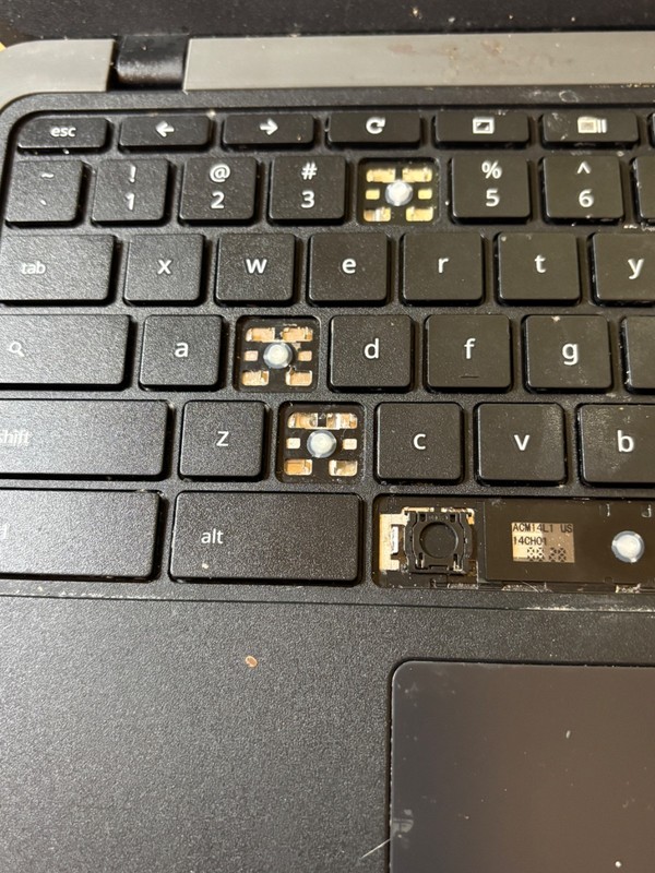 Acer C732 Chromebook Missing several keycaps Refer to photos gallery