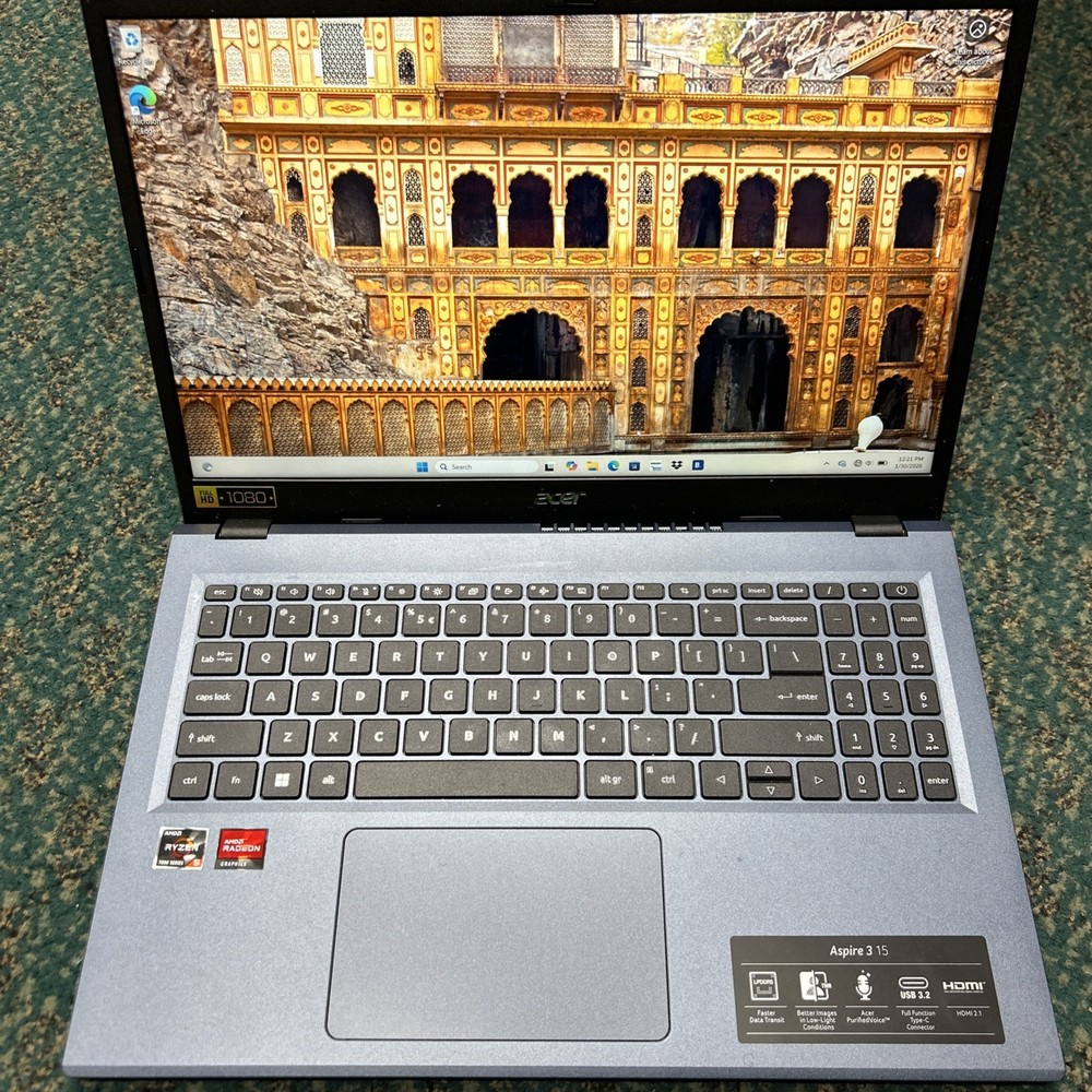 Acer Aspire 3-15.6in Laptop 2.8GHz 16GB 1TB SSD AMD Ryzen5 Touchscreen Free SH