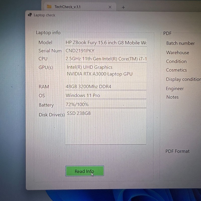 HP ZBook Fury 15.6" G8 Mobile Workstation i7-11850H 48GB RAM 256GB SSD RTX A3000 gallery