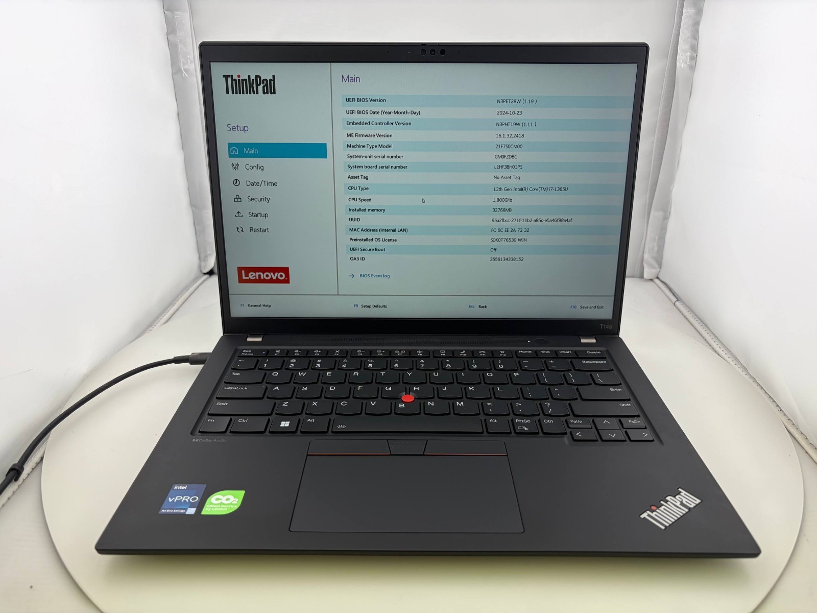 Lenovo ThinkPad T14s Gen 4 Core i7-1365U@1.8GHz 32GB RAM 512GB NVMe Win 11Pro gallery