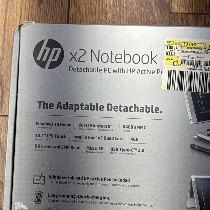HP Notebook x2 10-p010wm 10.1" (64GB, Intel Atom Quad-Core., 1.92GHz, 4GB)... gallery