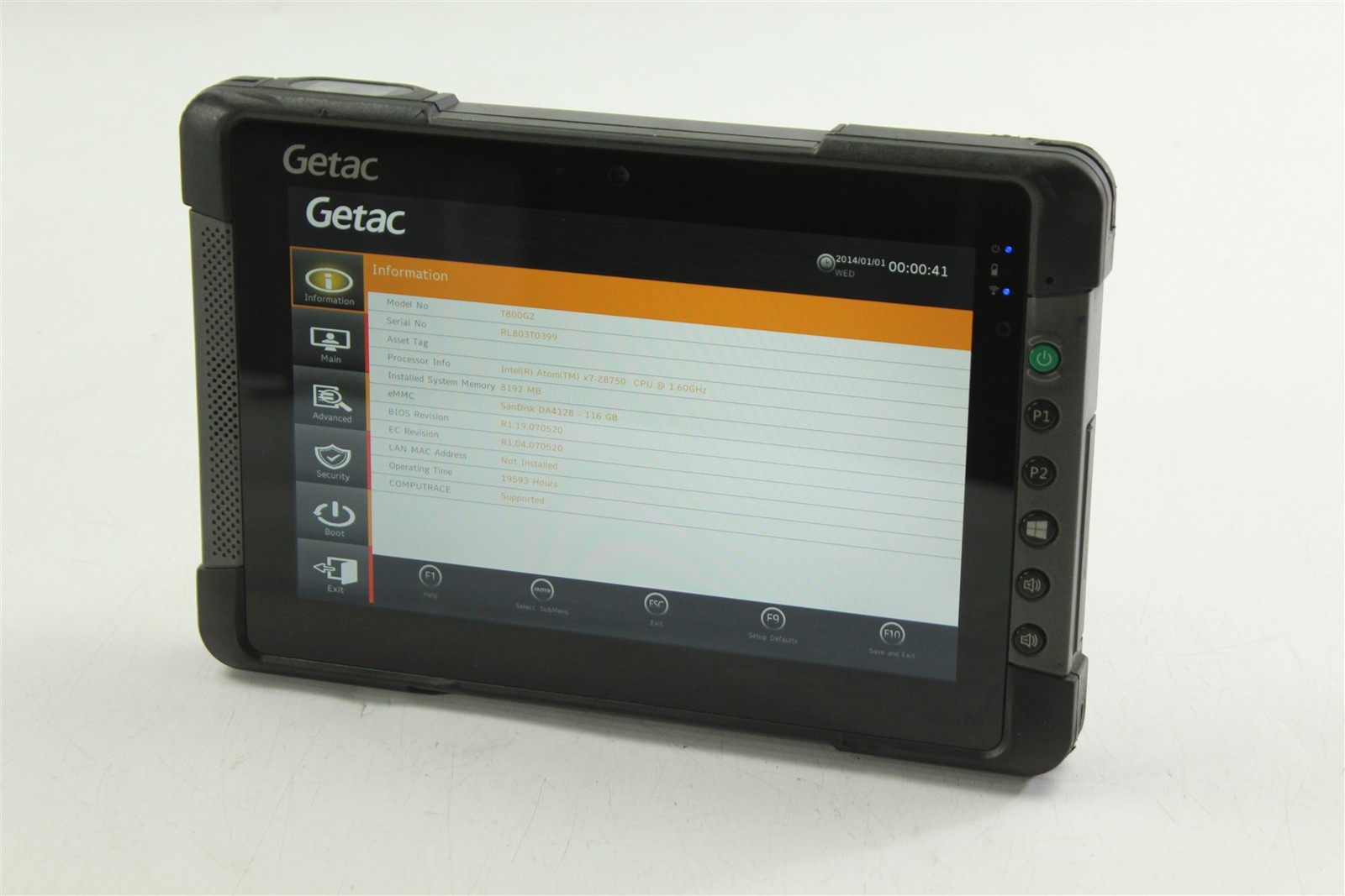 Getac T800 G2 LTE Rugged Tablet 8.1" Atom x7-Z8750 128GB eMMC 8GB RAM NO OS gallery