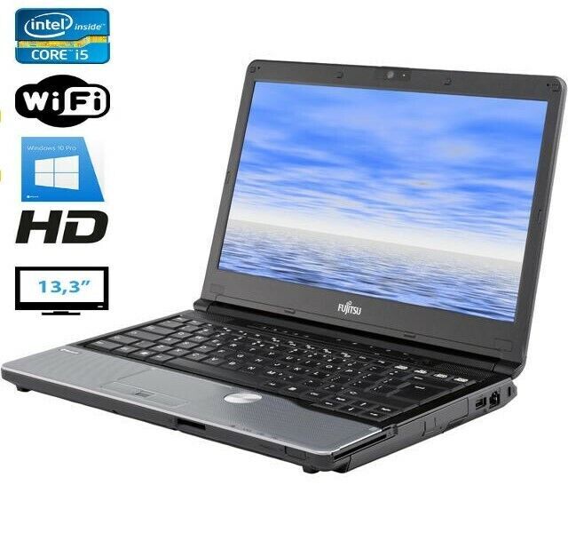 Fujitsu S762 i5-3320M 4GB 320GB DVD HD 13.3' Windows 7/10 PRO