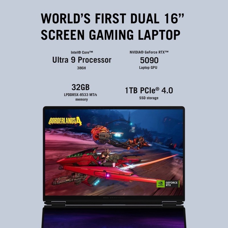 ASUS ROG Zephyrus Duo 16 Dual Touch 3K OLED Ultra 9 386H RTX 5090 32GB RAM 1TB gallery