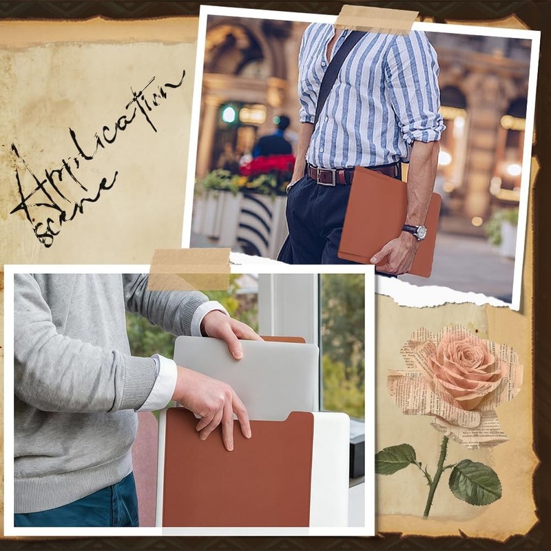 15 to 16 Inch PU Leather Laptop Sleeve Waterproof Tablet Storage Bag Thin Portab gallery