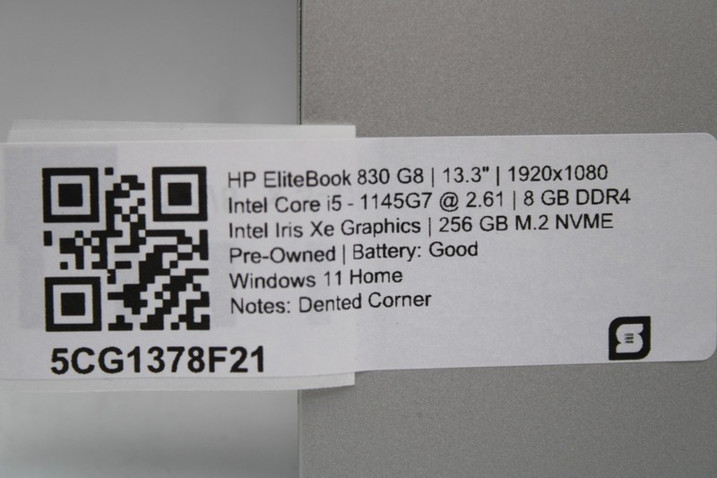 HP EliteBook 830 G8 i5-1145G7 @ 2.6 GHz 8GB RAM 256GB SSD W11H gallery