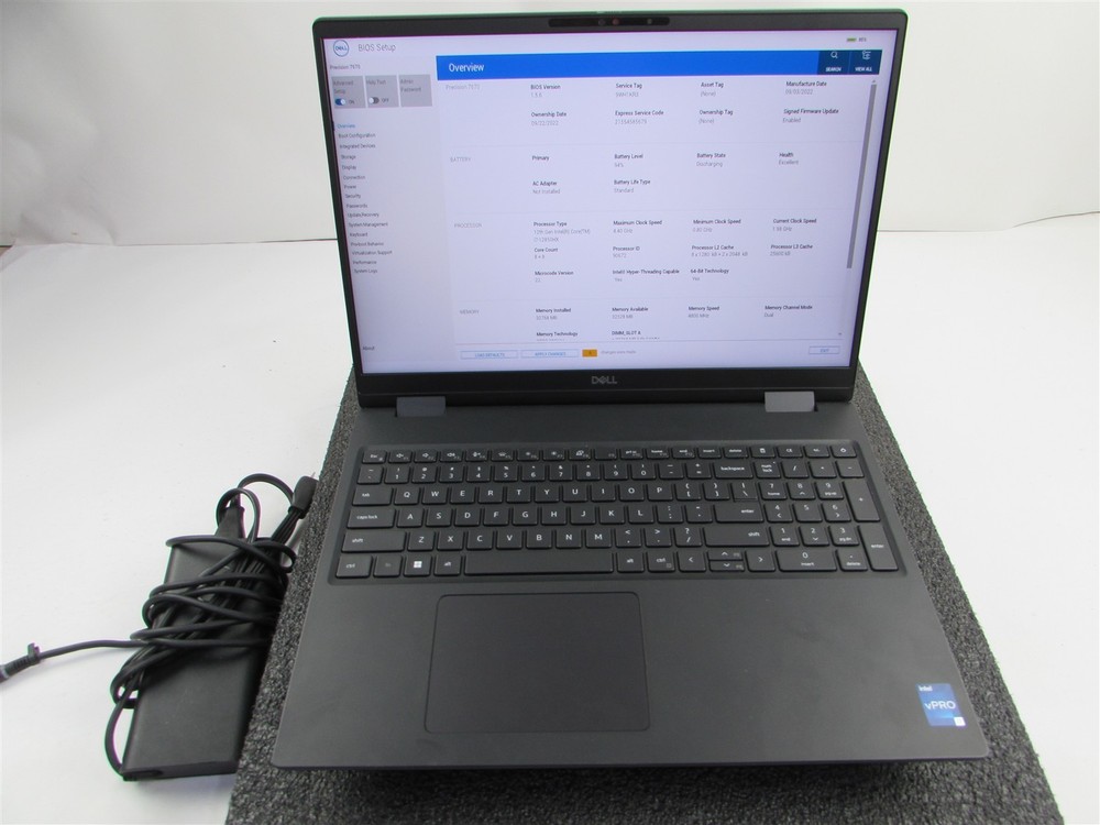 DELL PRECISION 7670 FHD I7-12850HX 16 CORES 1TB 32GB RAM RTX A2000 WIN 11 PRO