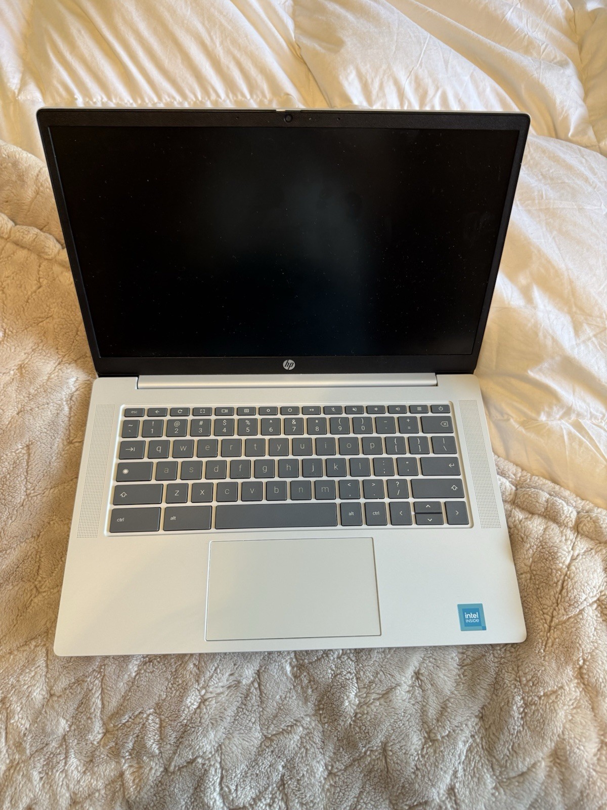 HP Chromebook 14 in Intel Processor Chrome OS Silver Laptop for Casual Use gallery