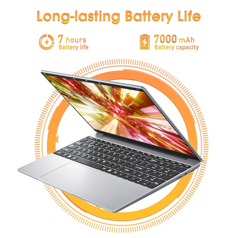 SGIN 15.6" Full HD Laptop 7000mAh 8GB RAM 256GB SSD Windows 11 Intel N4020 WiFi5 gallery