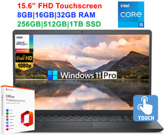 2026 Dell Inspiron 15 Laptop FHD Touch Intel i5 Upto 32GB RAM&1TB SSD Win 11 Pro