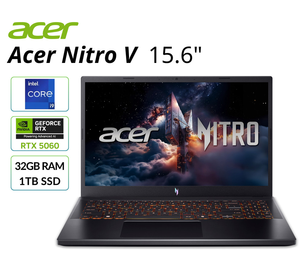 Acer Nitro V 15 Gaming Laptop GeForce RTX 5060 32GB RAM 1TB SSD ANV15-52-90QH