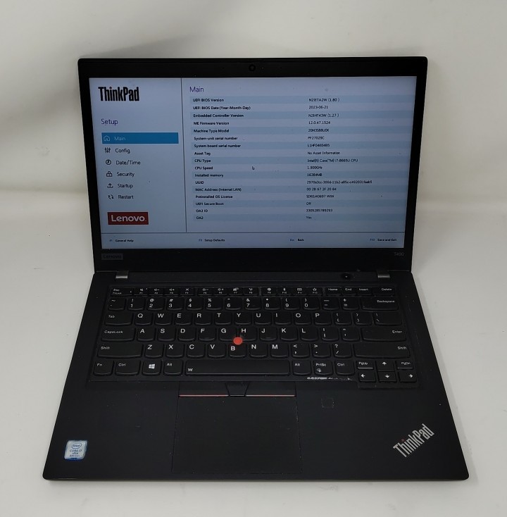 LENOVO ThinkPad T490 20N3S88U0K Laptop Intel I7-8665U 16GB 256GB SEE NOTES gallery
