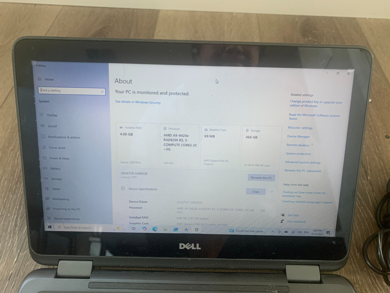 Dell Inspiron 3185 11.6" AMD A9-9420e Radeon R5 1.80GHz 4GB RAM 500GB HDD Win10 gallery