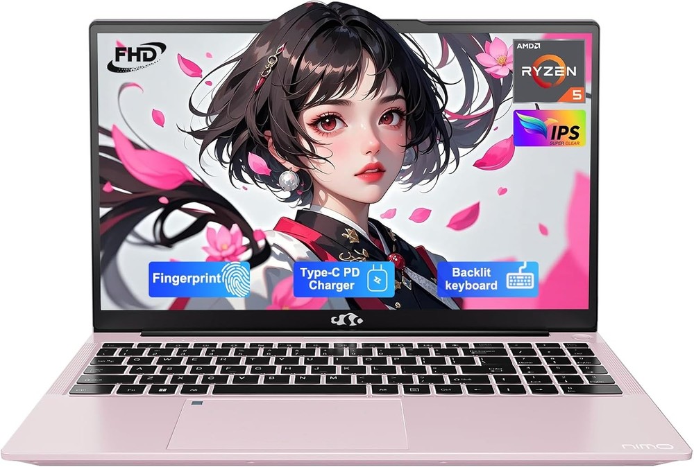 NIMO 15.6'' IPS FHD Student Laptop AMD Ryzen 5 8GB/16GB RAM 256GB/512GB/1TB SSD