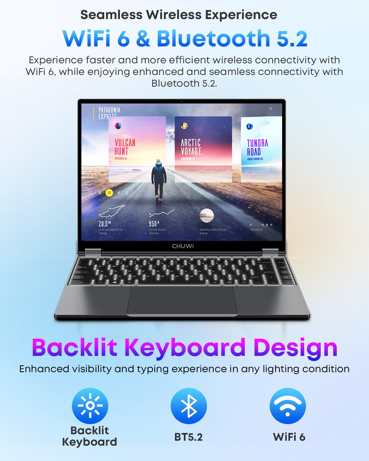 CHUWI 2-in-1 Laptop Freebook 13.4 inch TouchScreen Intel N150 16GB/512GB Win 11 gallery