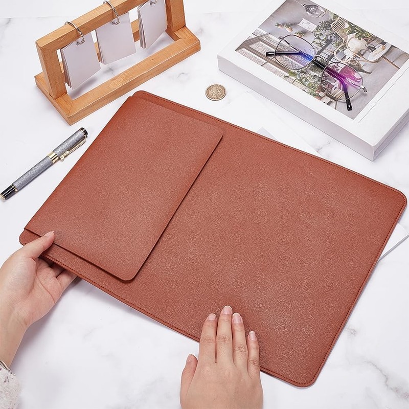 15 to 16 Inch PU Leather Laptop Sleeve Waterproof Tablet Storage Bag Thin Portab gallery