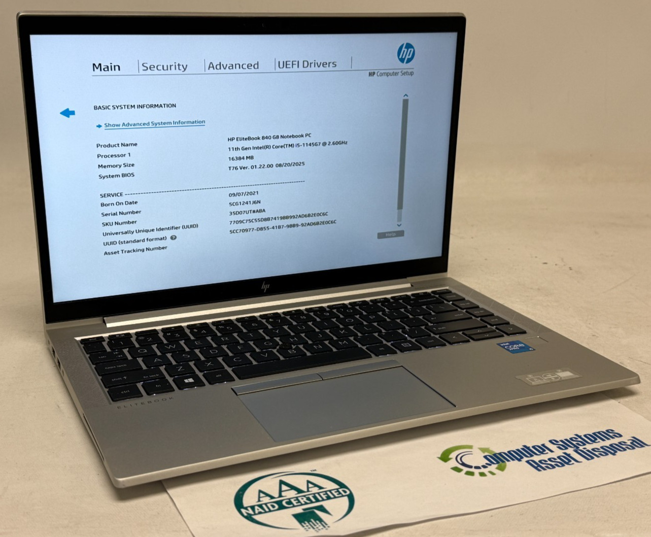 HP EliteBook 840 G8 14" (i5-1145G7 - 16GB RAM - 256GB SSD - Win11Home) gallery
