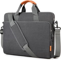Lightweight Business Casual Laptop Shoulder Bag for 17-18 Inch PCs, Grey Case