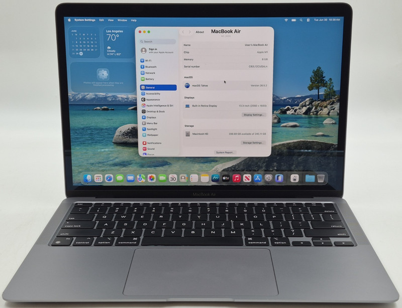 Apple MacBook Air 2020 M1 3.20GHz 8GB RAM 256GB NVMe SSD macOS Tahoe Laptop gallery